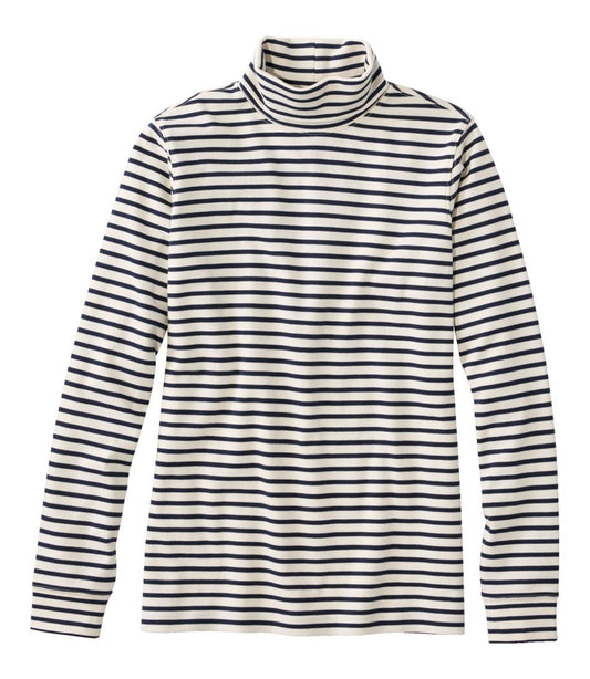 Women's Interlock Turtleneck, Long-Sleeve Stripe / L.L.Bean