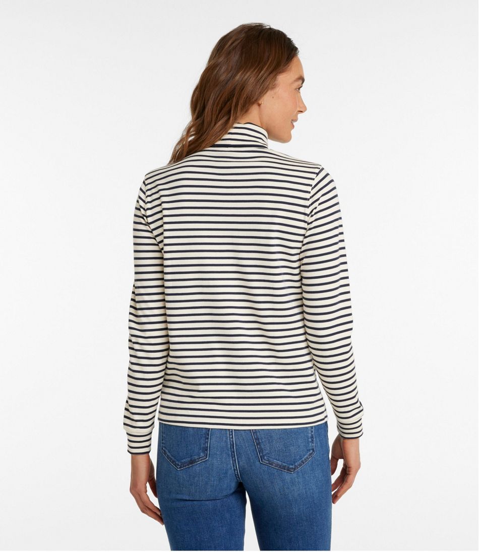 Women's Interlock Turtleneck, Long-Sleeve Stripe / L.L.Bean