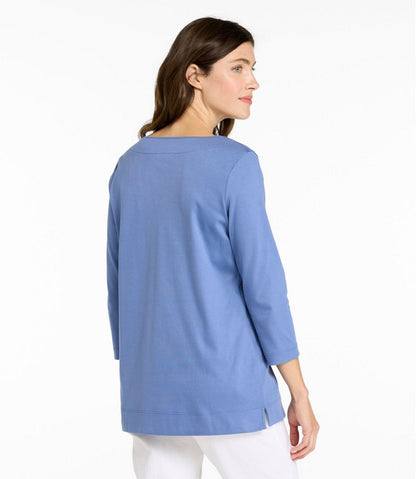 Women's Pima Cotton Tunic, Three-Quarter-Sleeve Splitneck / L.L.Bean