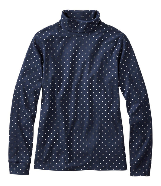 Women's Interlock Turtleneck, Long-Sleeve Allover Print / L.L.Bean