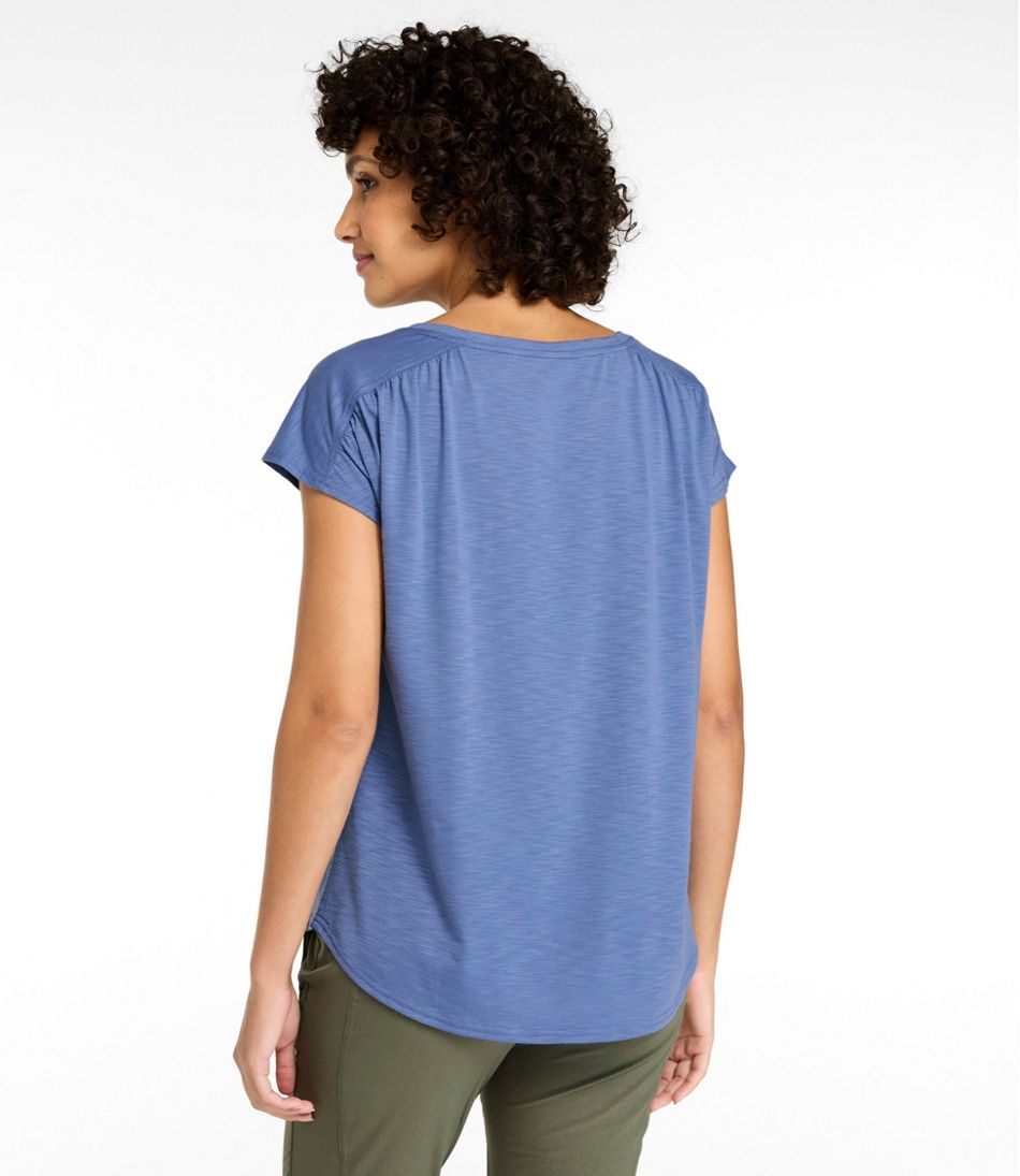 Women's Streamside Tee, Short-Sleeve Ruched Crew / L.L.Bean