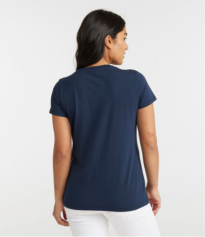 Women's Soft Stretch Supima-Blend Tee, Scoopneck Short-Sleeve / L.L.Bean