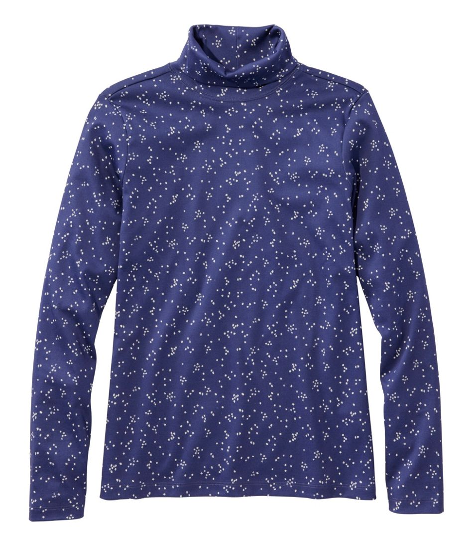 Women's Pima Cotton Turtleneck, Long-Sleeve Print / L.L.Bean