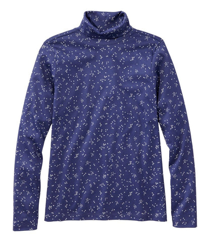 Women's Pima Cotton Turtleneck, Long-Sleeve Print / L.L.Bean