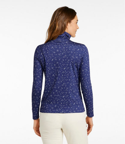 Women's Pima Cotton Turtleneck, Long-Sleeve Print / L.L.Bean