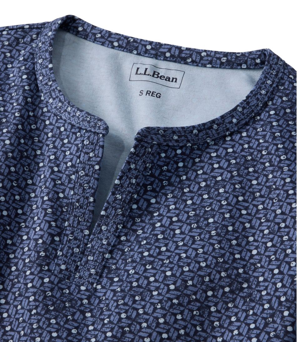 Women's Tee, Three-Quarter-Sleeve Splitneck Tunic Print / L.L.Bean
