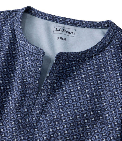Women's Tee, Three-Quarter-Sleeve Splitneck Tunic Print / L.L.Bean