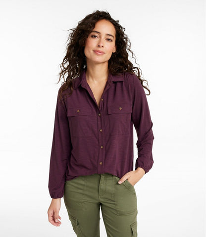 Camden Hills Tee, Button-Front Shirt / L.L.Bean