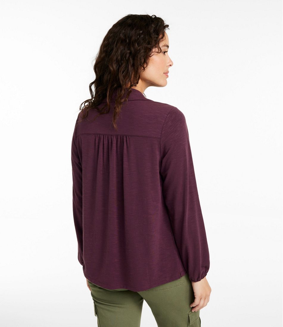 Camden Hills Tee, Button-Front Shirt / L.L.Bean