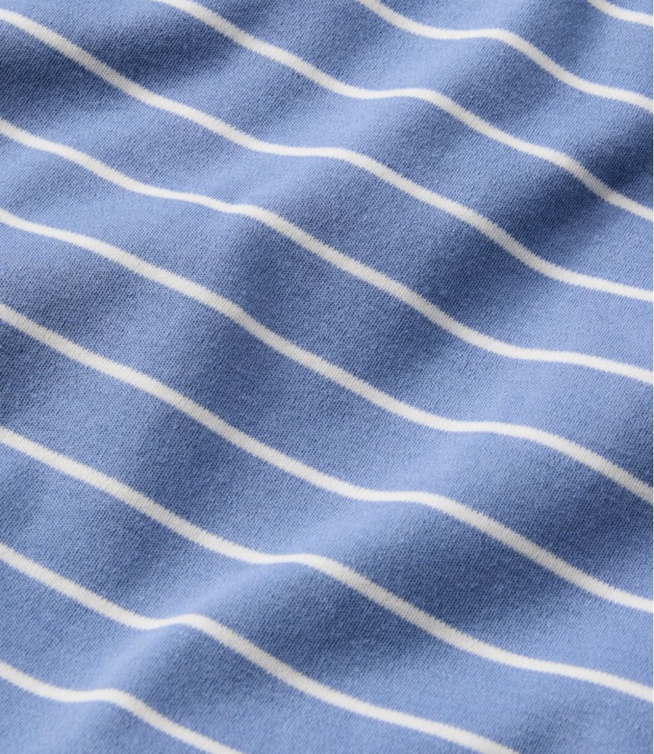 Women's V-Neck Henley, Long-Sleeve Stripe / L.L.Bean