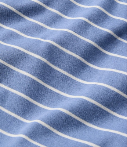 Women's V-Neck Henley, Long-Sleeve Stripe / L.L.Bean