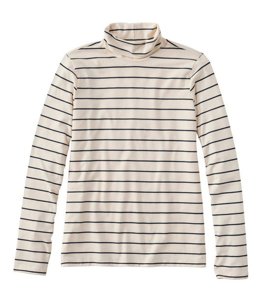 Women's Soft Stretch Supima-Blend Tee, Turtleneck Stripe / L.L.Bean