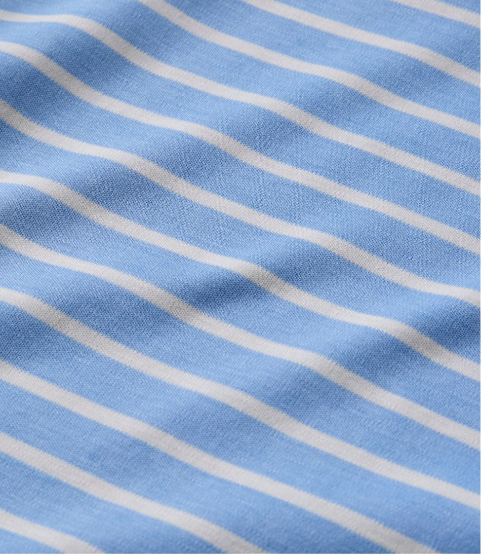 Women's Pima Cotton Tee, Elbow-Sleeve Boatneck Stripe / L.L.Bean