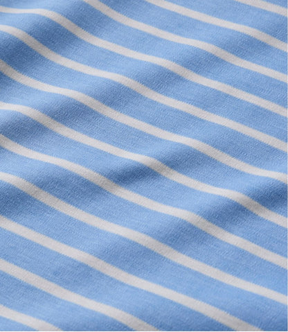 Women's Pima Cotton Tee, Elbow-Sleeve Boatneck Stripe / L.L.Bean