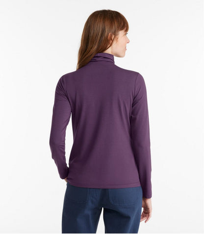 Women's Soft Stretch Supima-Blend Tee, Turtleneck / L.L.Bean