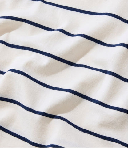 Women's Soft Stretch Supima-Blend Tee, Crewneck Short-Sleeve Striped / L.L.Bean