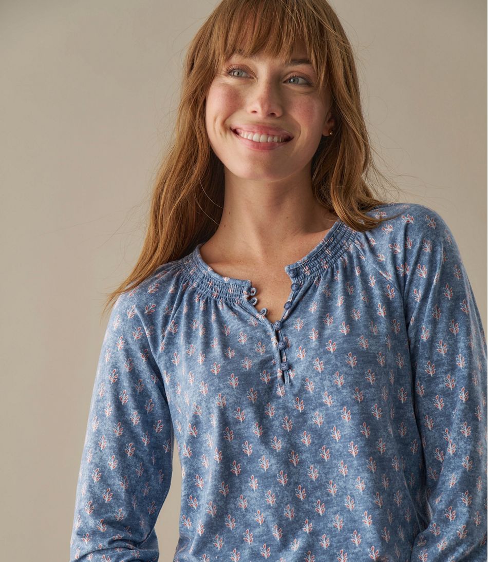 Women's Camden Hills Tee, Three-Quarter-Sleeve Print / L.L.Bean