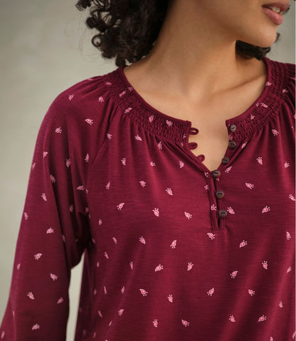Women's Camden Hills Tee, Three-Quarter-Sleeve Print / L.L.Bean