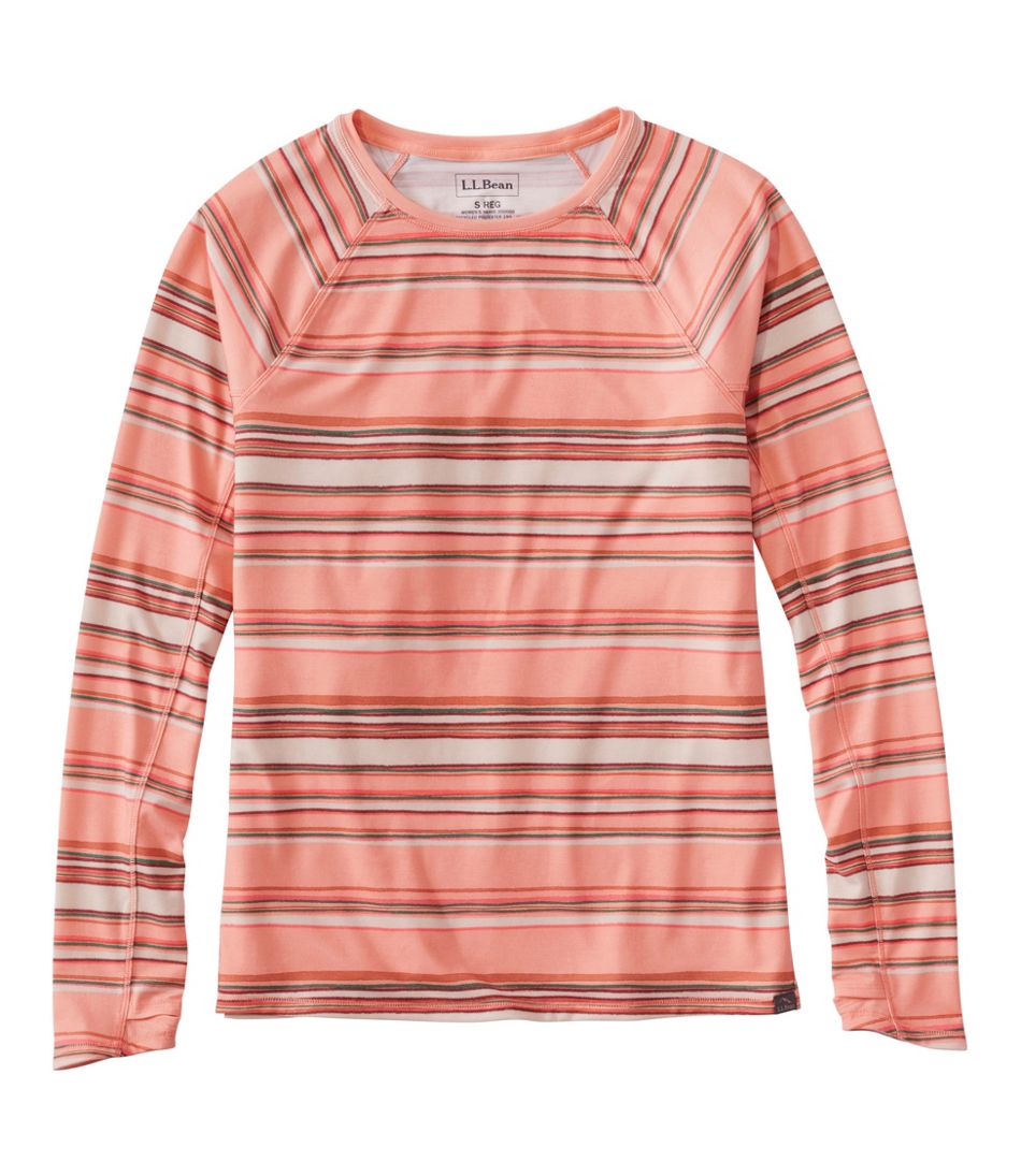 Women's Everyday SunSmart® Tee, Crewneck Long-Sleeve Stripe / L.L.Bean