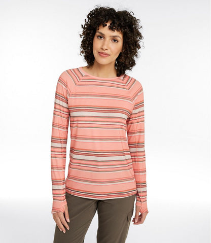 Women's Everyday SunSmart® Tee, Crewneck Long-Sleeve Stripe / L.L.Bean