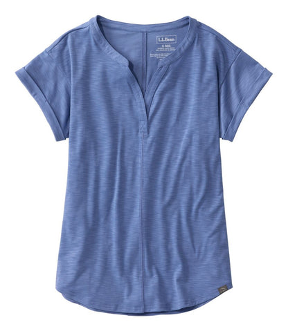 Women's Streamside Tee, Short-Sleeve Splitneck / L.L.Bean