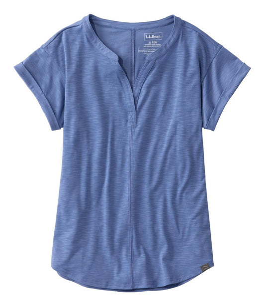 Women's Streamside Tee, Short-Sleeve Splitneck / L.L.Bean