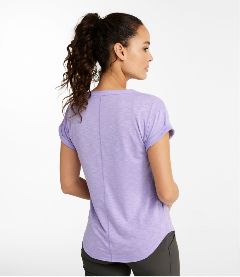 Women's Streamside Tee, Short-Sleeve Splitneck / L.L.Bean