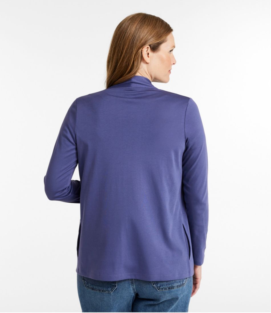 Women's Pima Cotton Open Cardigan, With Pockets / L.L.Bean