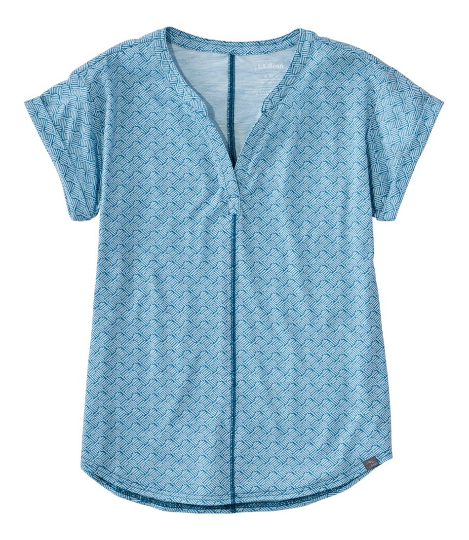 Women's Streamside Tee, Short-Sleeve Splitneck Print / L.L.Bean