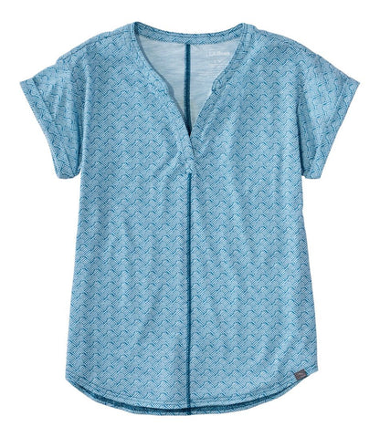 Women's Streamside Tee, Short-Sleeve Splitneck Print / L.L.Bean