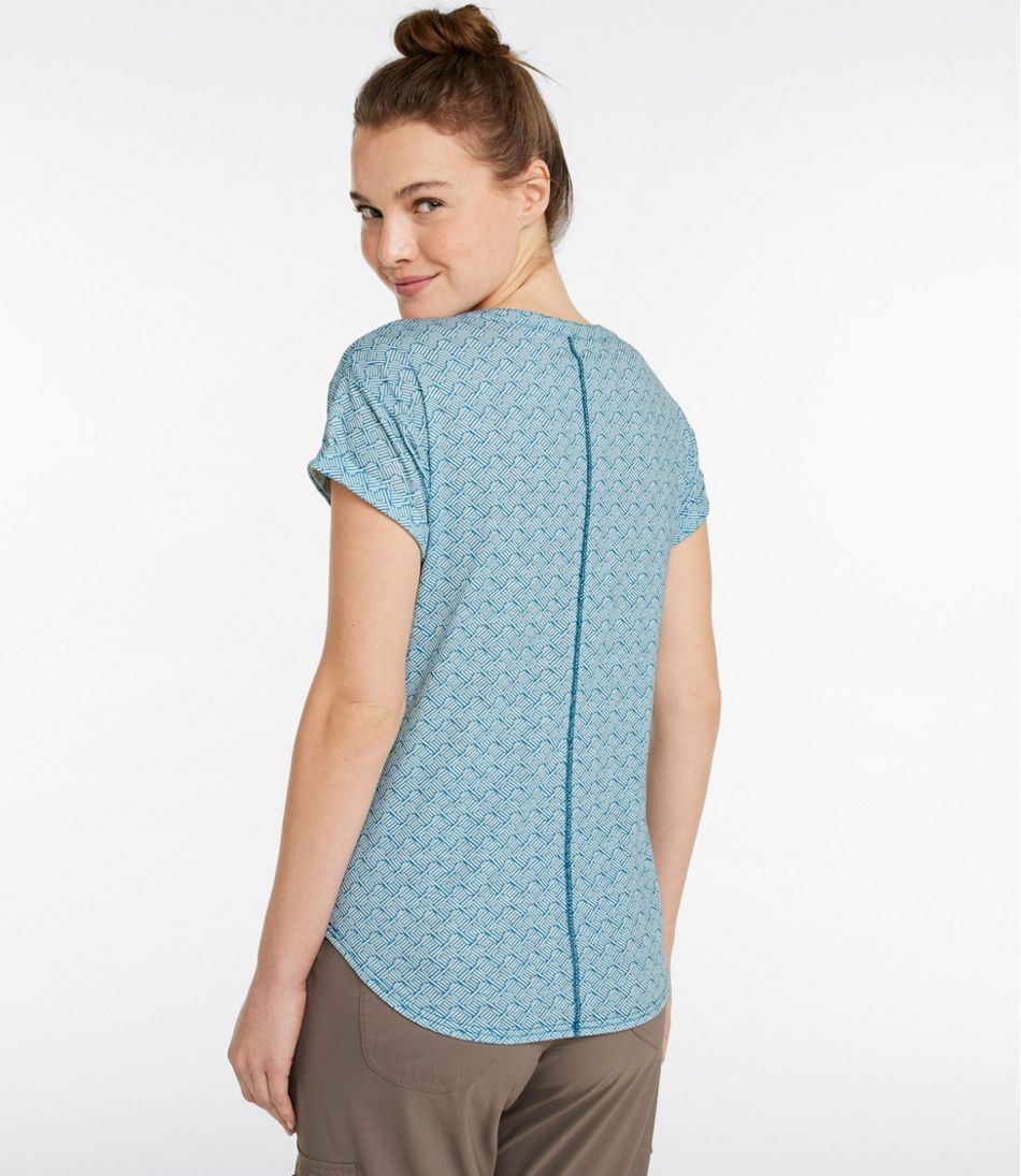 Women's Streamside Tee, Short-Sleeve Splitneck Print / L.L.Bean