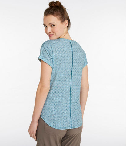 Women's Streamside Tee, Short-Sleeve Splitneck Print / L.L.Bean