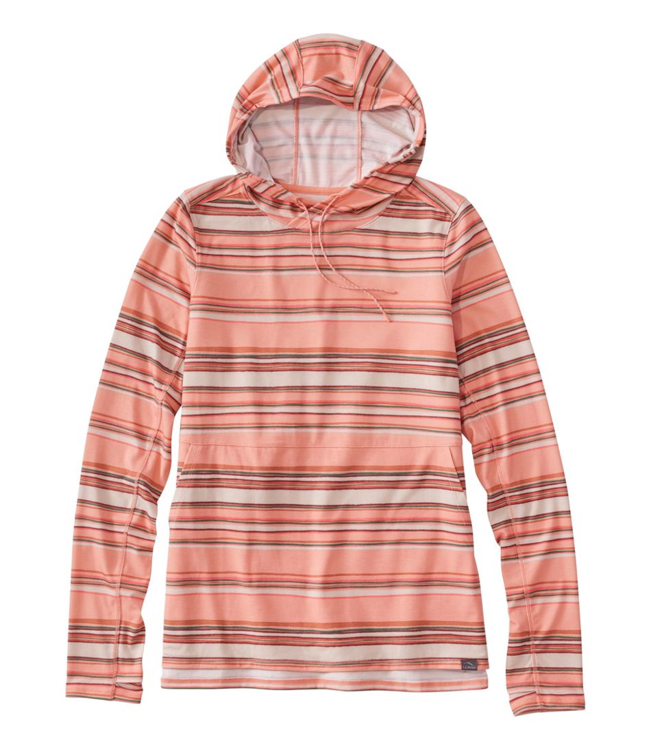 Women's Everyday SunSmart® Hooded Pullover, Long-Sleeve Stripe / L.L.Bean