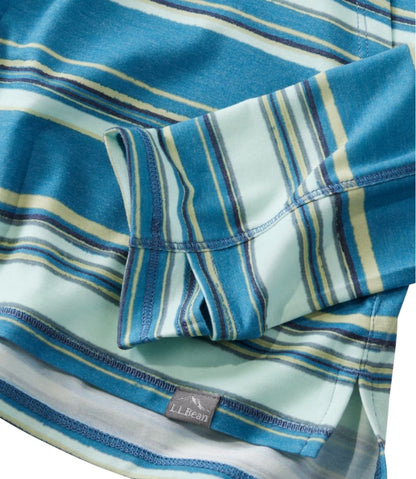 Women's Everyday SunSmart® Hooded Pullover, Long-Sleeve Stripe / L.L.Bean