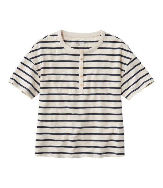 Women's Signature Slub Tee, Short-Sleeve Henley Novelty / L.L.Bean