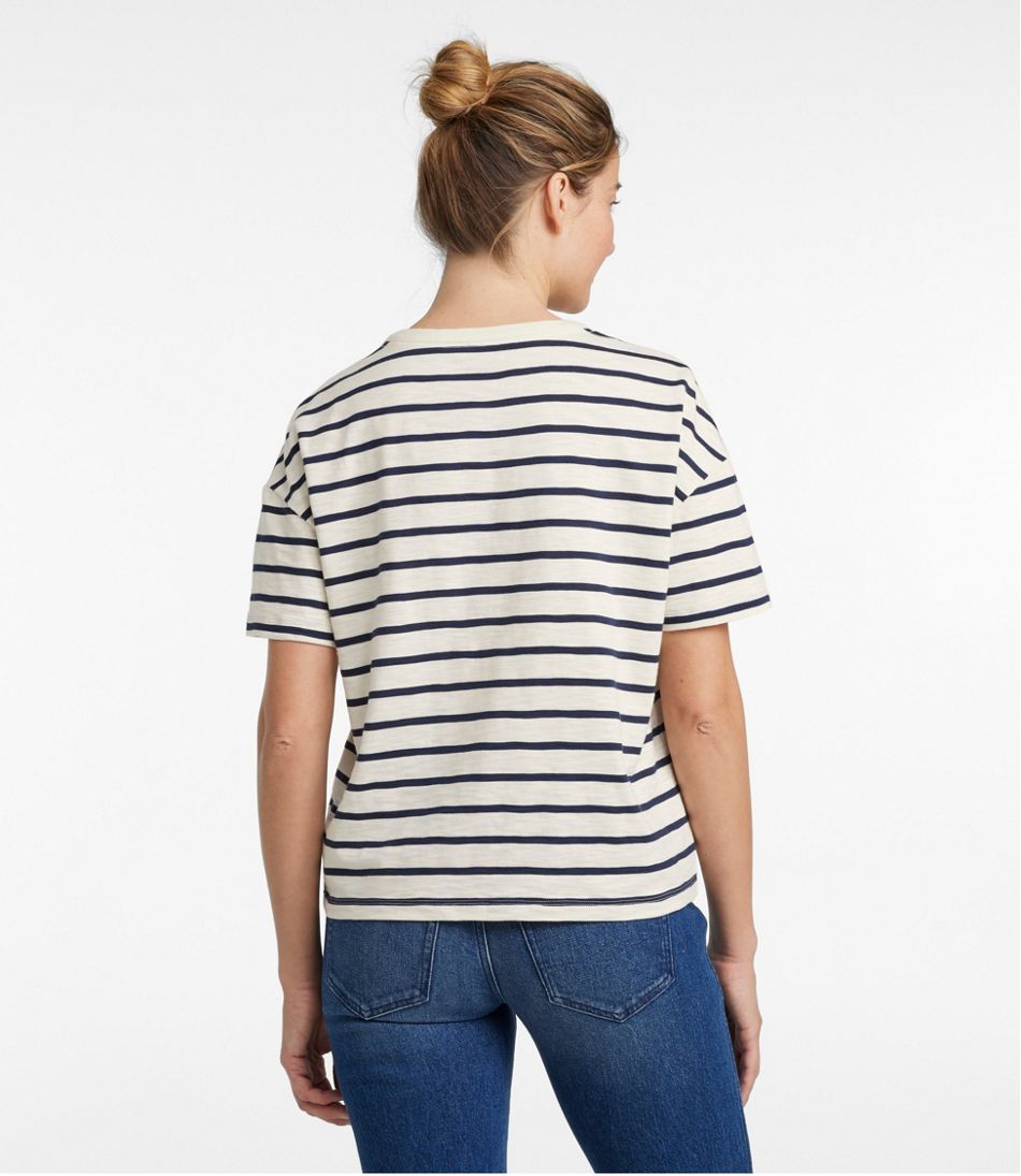 Women's Signature Slub Tee, Short-Sleeve Henley Novelty / L.L.Bean