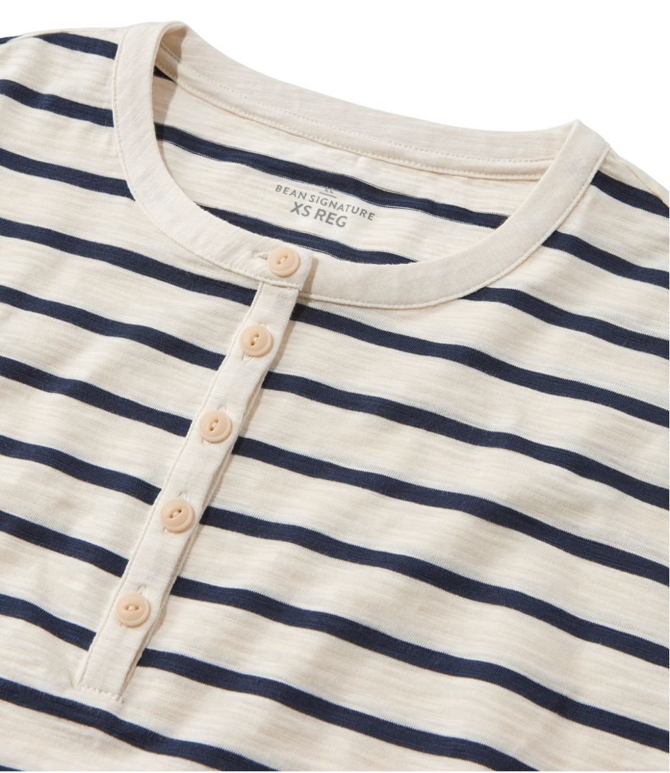 Women's Signature Slub Tee, Short-Sleeve Henley Novelty / L.L.Bean