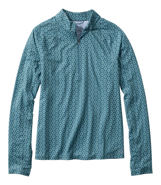 Women's Access Trail Pullover, Long-Sleeve Quarter-Zip Print / L.L.Bean