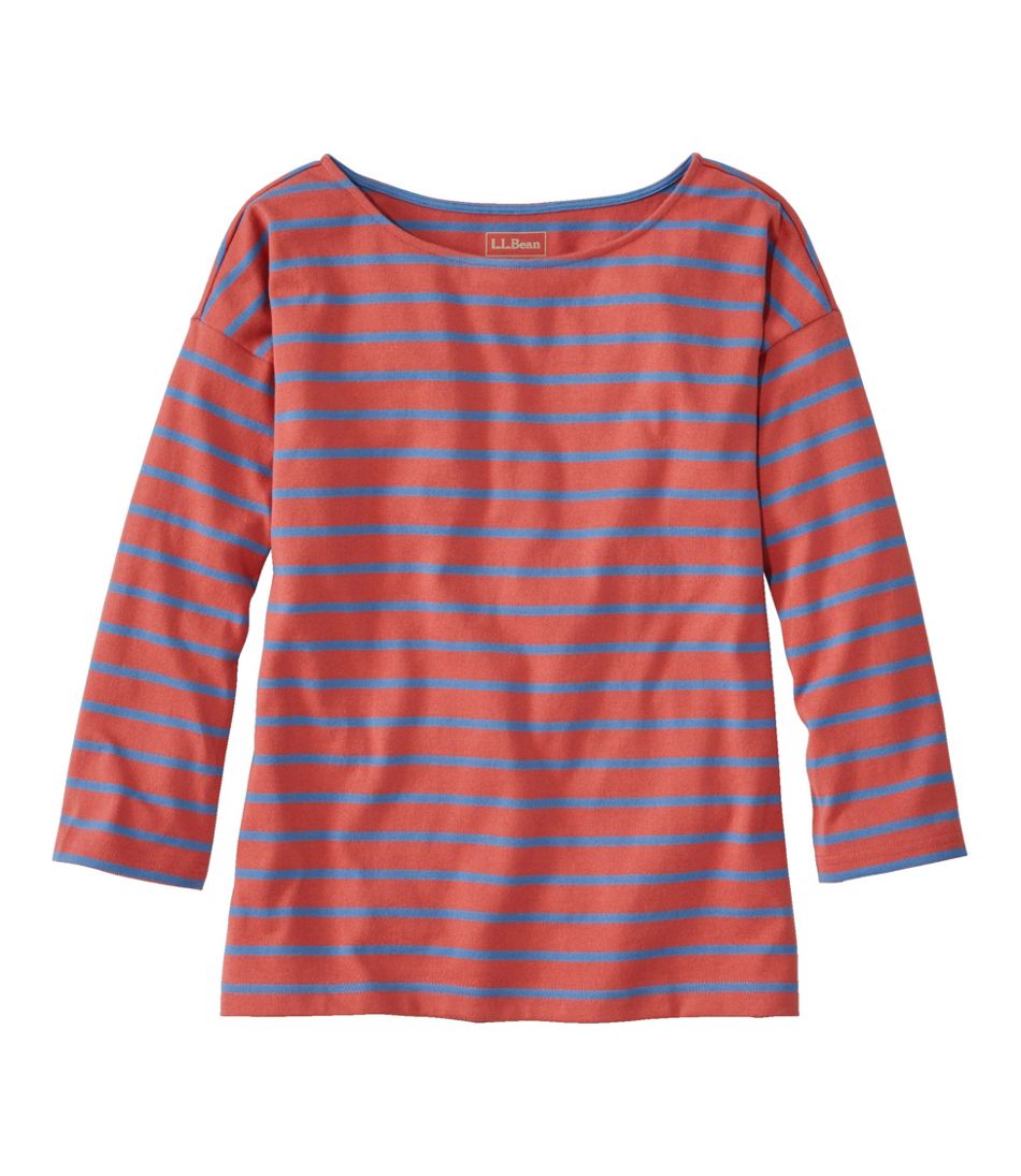 Women's Heritage Mariner Top, Boatneck Three-Quarter-Sleeve Stripe / L.L.Bean