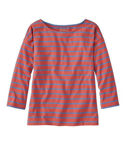 Women's Heritage Mariner Top, Boatneck Three-Quarter-Sleeve Stripe / L.L.Bean