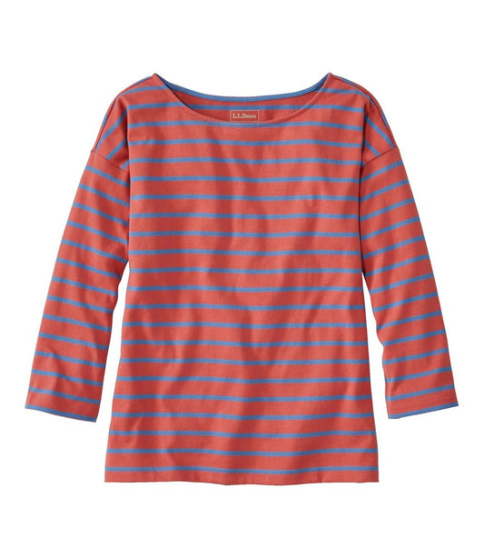 Women's Heritage Mariner Top, Boatneck Three-Quarter-Sleeve Stripe / L.L.Bean
