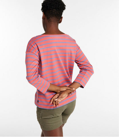 Women's Heritage Mariner Top, Boatneck Three-Quarter-Sleeve Stripe / L.L.Bean