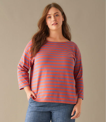 Women's Heritage Mariner Top, Boatneck Three-Quarter-Sleeve Stripe / L.L.Bean