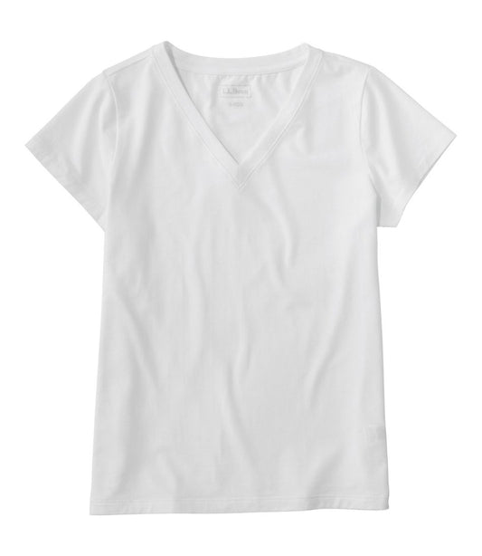 Women's Soft Stretch Supima-Blend Tee, Short-Sleeve V-Neck / L.L.Bean