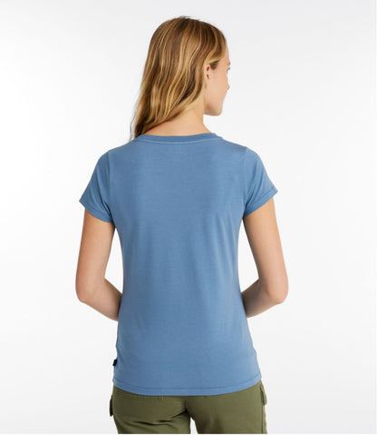 Women's Soft Stretch Supima-Blend Tee, Short-Sleeve V-Neck / L.L.Bean