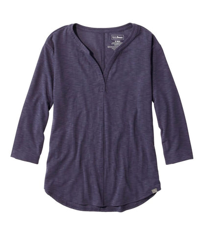 Women's Streamside Tee, Three-Quarter-Sleeve Splitneck / L.L.Bean