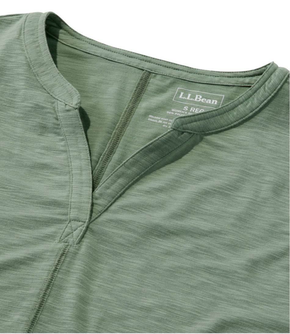 Women's Streamside Tee, Three-Quarter-Sleeve Splitneck / L.L.Bean
