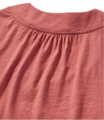 Women's Organic Cotton Tee, V-Neck Cap-Sleeve / L.L.Bean