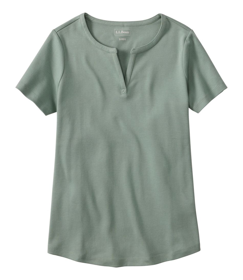Women's Tee, Short-Sleeve Notch-Neck / L.L.Bean
