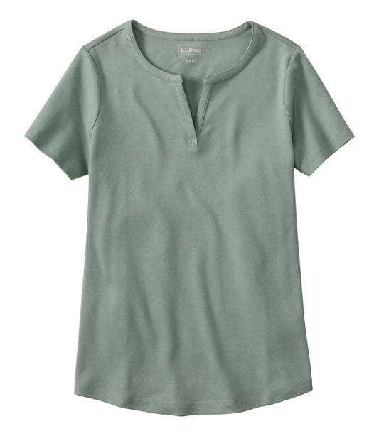 Women's Tee, Short-Sleeve Notch-Neck / L.L.Bean